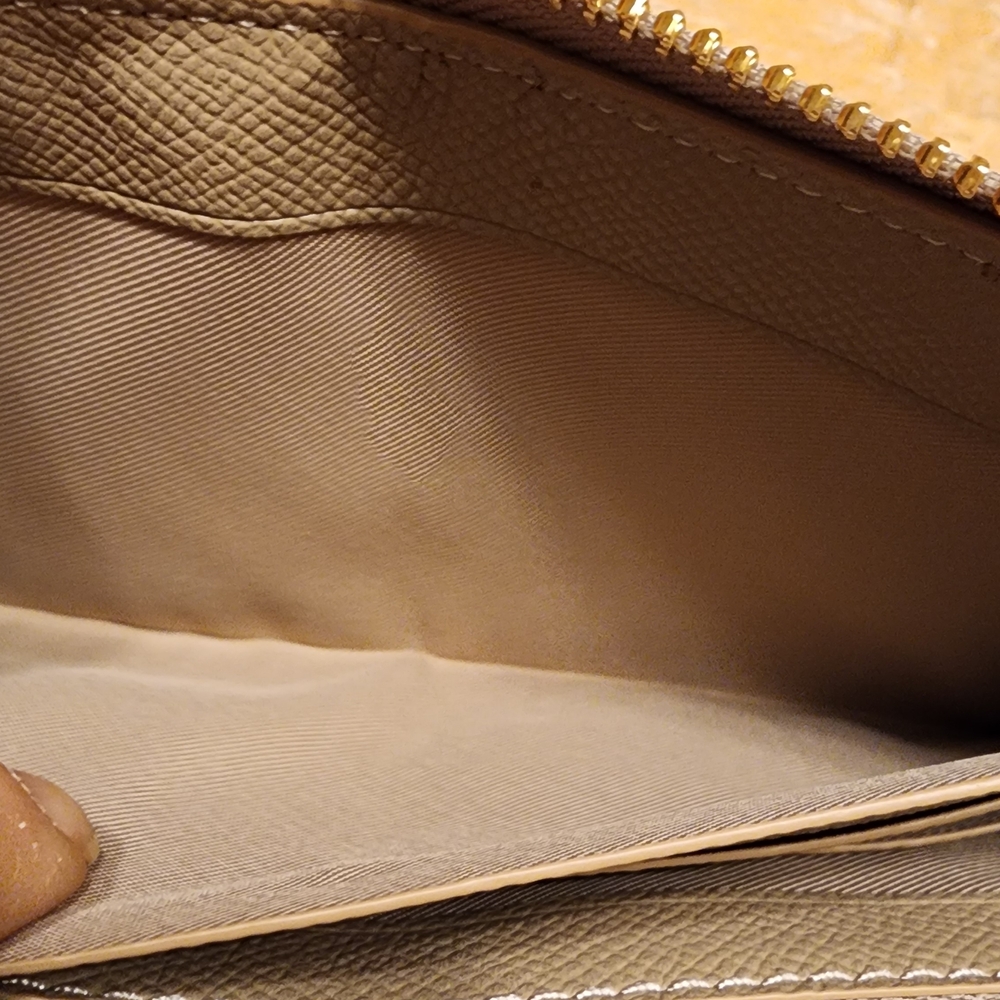 COACH Patchwork Zip Wallet in Taupe - Picture 14 of 15